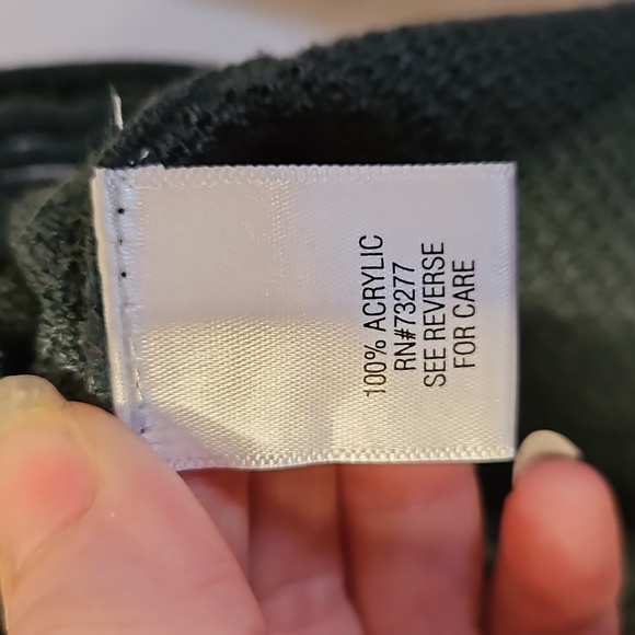 Croft & Barrom dark green fringe long sleeve top size small - Picture 3 of 5